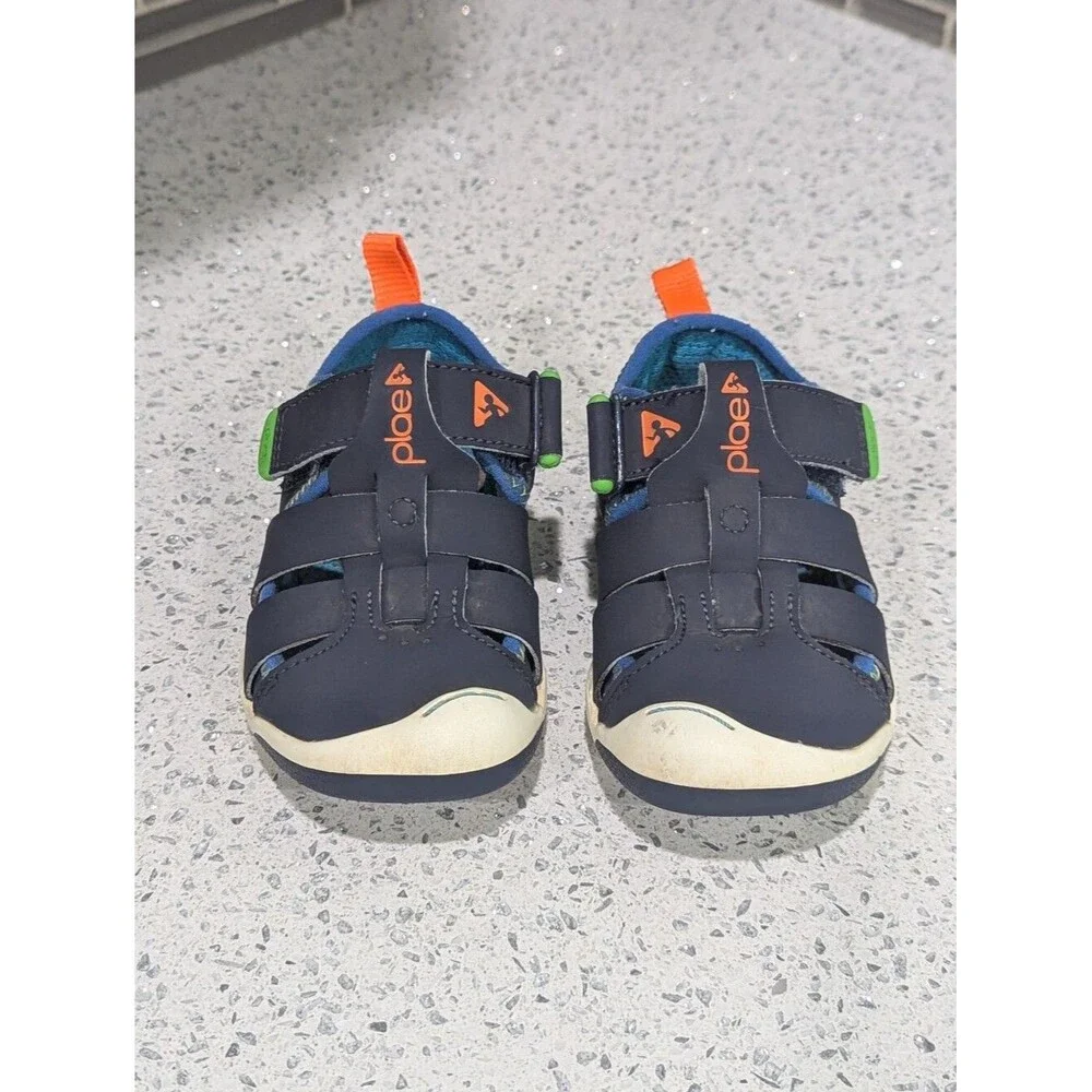 Plae Kids Sam 2.0 Blue Green Fisherman Sandal Sneaker Summer Toddler Boys 7.5